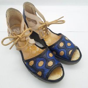 Fly London Yeji Wedge Sandals Sz 40
